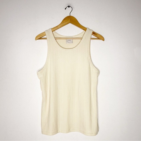 Varley Thurman Ribbed Tank Top Ivory Size Medium - Picture 2 of 6